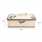 Jewellery Organizer Box with Satin Fabric & Carry Handle 32.5×16×11 cm