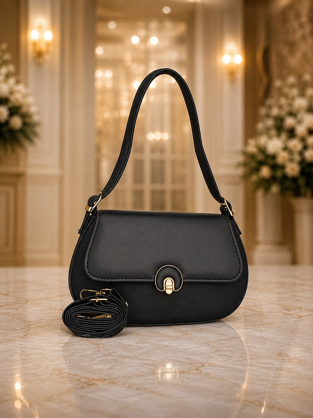 Classic Elegance Flap Sling Bag for Women
