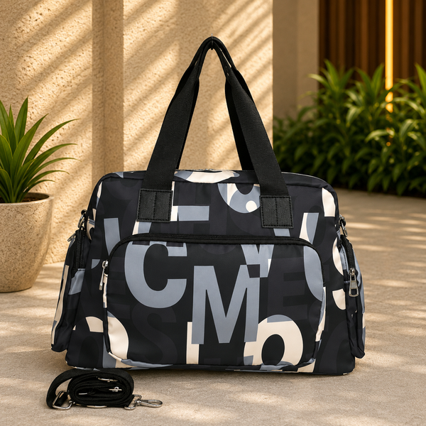 Urban Alphabet Print Travel Duffle Bag