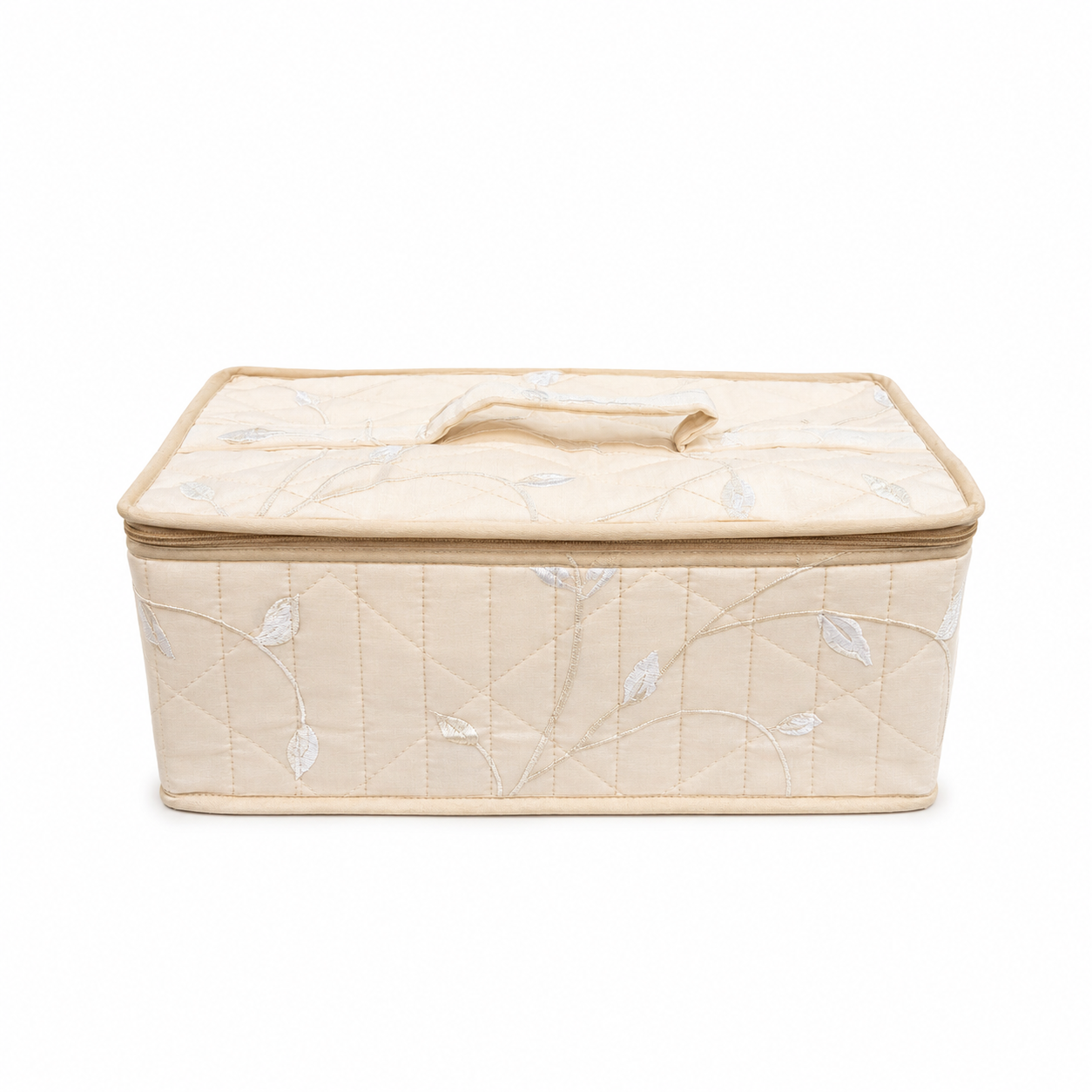 Jewellery Organizer Box with Multiple Storage Pouches & Satin Fabric