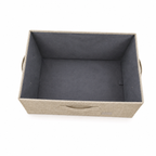 Collapsible Storage Box with Lid, Fabric Storage Box for Clothes, Wardrobe Storage (31x 45 x 30 cm) Grey