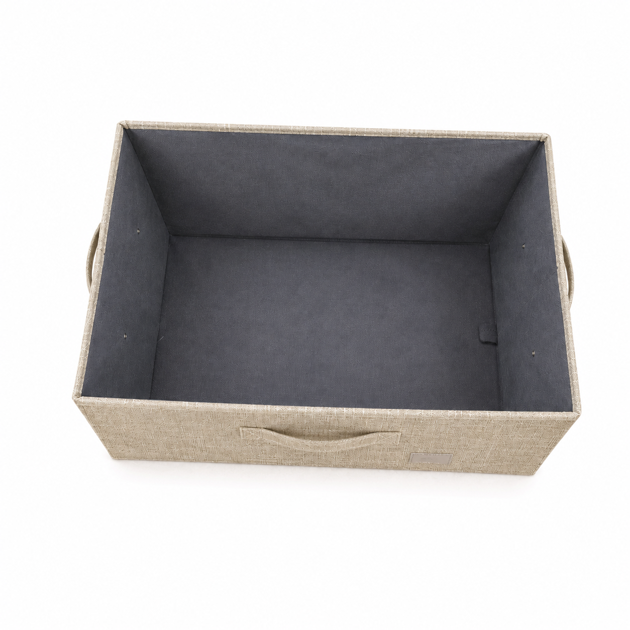 Collapsible Storage Box with Lid, Fabric Storage Box for Clothes, Wardrobe Storage (31x 45 x 30 cm) Grey