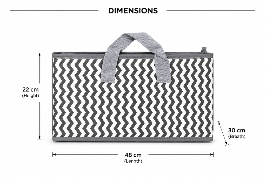 Wardrobe Organizer for Clothes Storage | Foldable Storage Box (48 × 30 × 22 cm) | Rust-Free & Odour-Free | Stackable Multipurpose Fabric Organizer for Wardrobe, Closet, Home & Office
