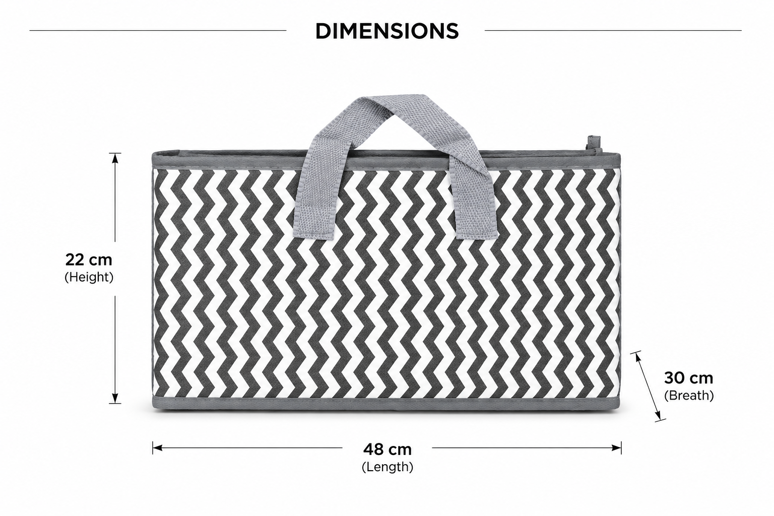 Wardrobe Organizer for Clothes Storage | Foldable Storage Box (48 × 30 × 22 cm) | Rust-Free & Odour-Free | Stackable Multipurpose Fabric Organizer for Wardrobe, Closet, Home & Office