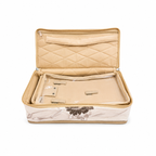 Jewellery Organizer Box with Satin Fabric & Carry Handle 32.5×16×11 cm