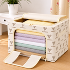 66 Ltr storage bag Foldable Steel Frame Cloths Zip Organizer Bag and Oxford Fabric Storage Living Cover Boxes For Wardrobe Organizer Shelves Clothes, Sarees, Bed Sheet, Blanket (Pack of 1)