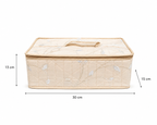 Jewellery Organizer Box with Multiple Storage Pouches & Satin Fabric