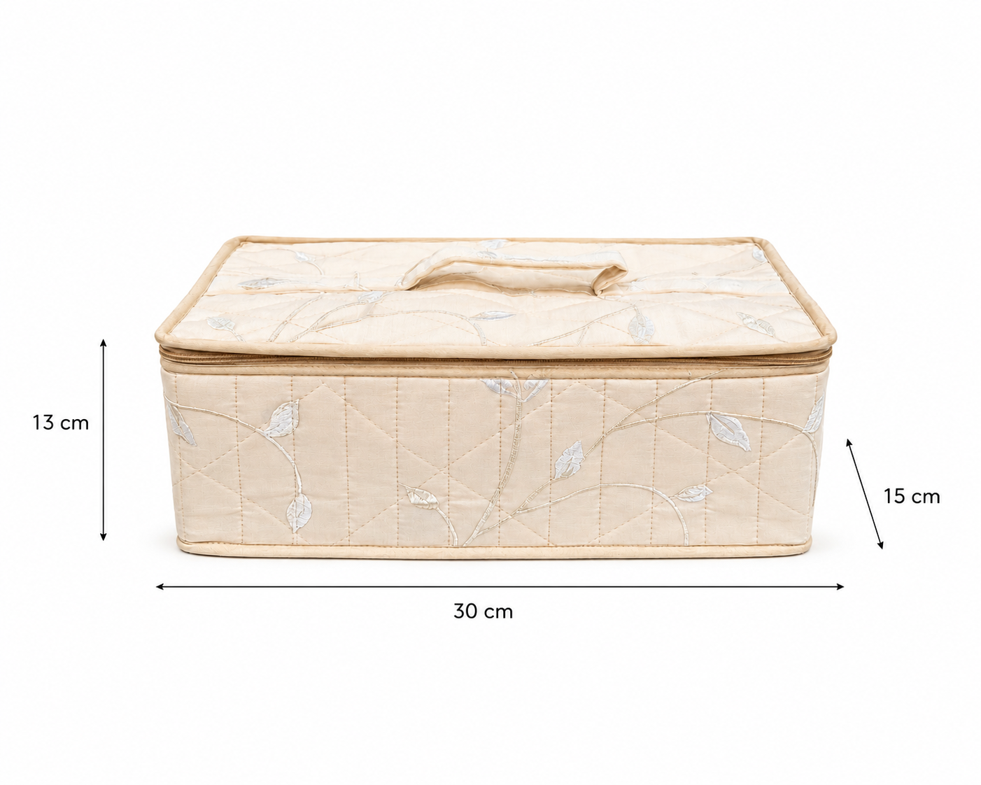 Jewellery Organizer Box with Multiple Storage Pouches & Satin Fabric