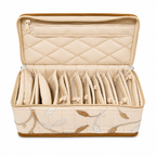 Floral Multipurpose Storage Organizer with 3 Transparent Zipper Pouches