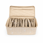Jewellery Organizer Box with Multiple Storage Pouches & Satin Fabric