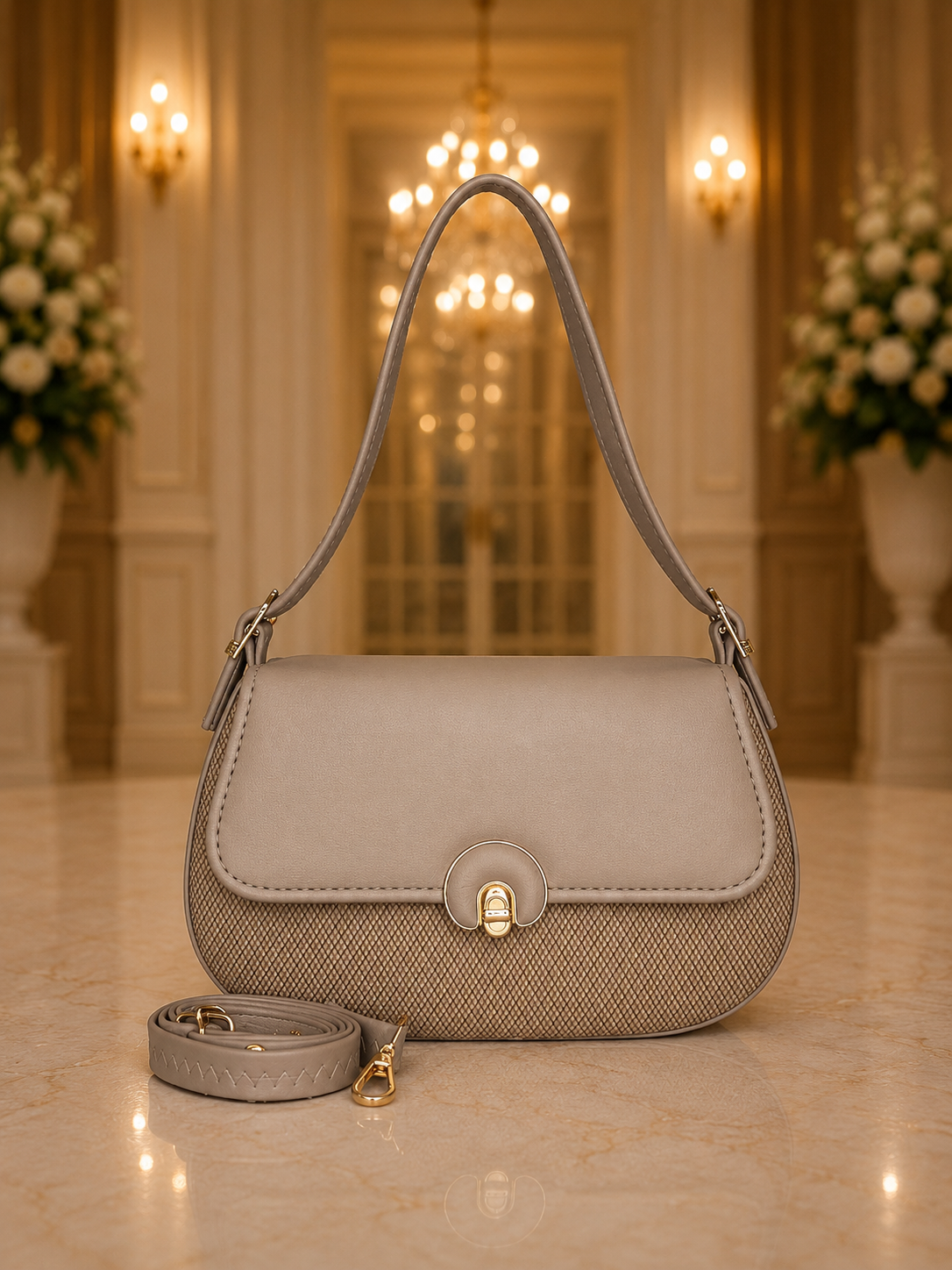 Classic Elegance Flap Sling Bag for Women